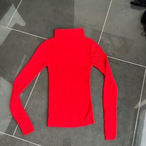 Topshop red turtle neck knit sweater. Excellent condition.